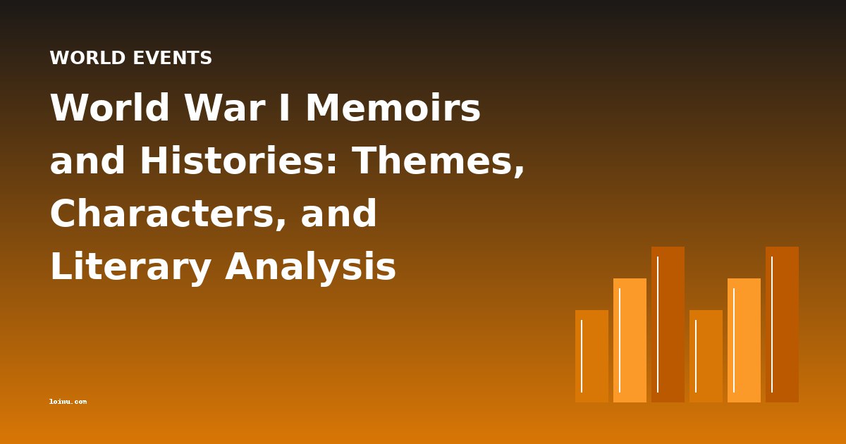 World War I Memoirs and Histories: Themes, Characters, and Literary Analysis