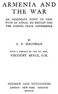 Cover of Armenia and the War — Background and Themes