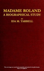 Cover of Madame Roland: A Biographical Study — Background and Themes