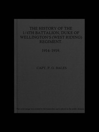 Cover of History of the 1/4th Battalion D...