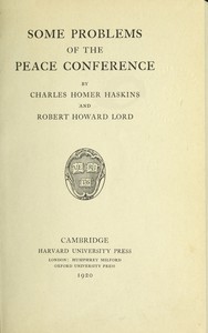 Cover of Some Problems of the Peace Confe...