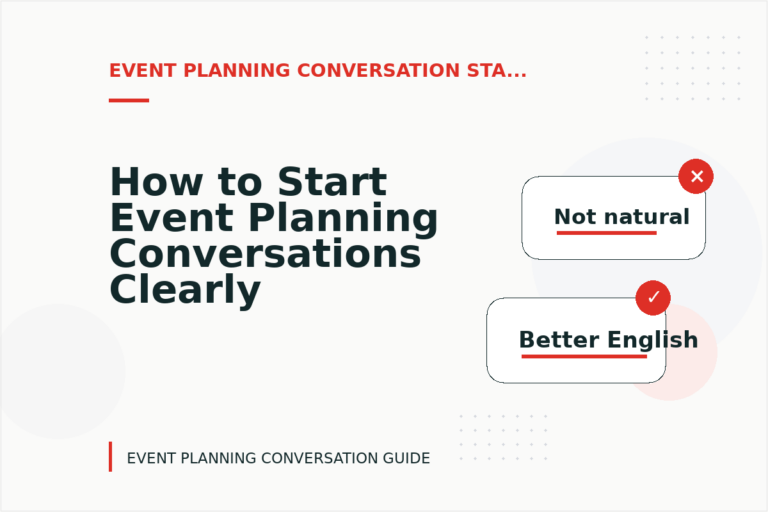 How to Start Event Planning Conversations Clearly How to Start Event Planning Conversations Clearly