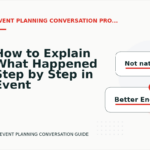 How to Explain What Happened Step by Step in Event Planning Conversation English