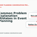 Common Problem Explanation Mistakes in Event Planning Conversation English