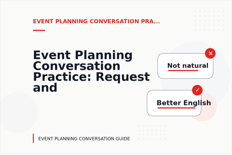 Event Planning Conversation Practice: Request and Reply Examples