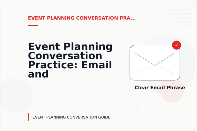 Event Planning Conversation Practice: Email and Message Examples