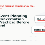 Event Planning Conversation Practice: Before and After Corrections